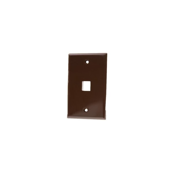 Swe-Tech 3C Keystone Wall Plate, Brown, 1 Port, Single Gang FWT3012-03201 - main